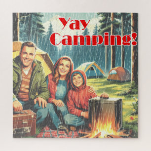 Quebra-cabeça Yay Acampando Na Chuva