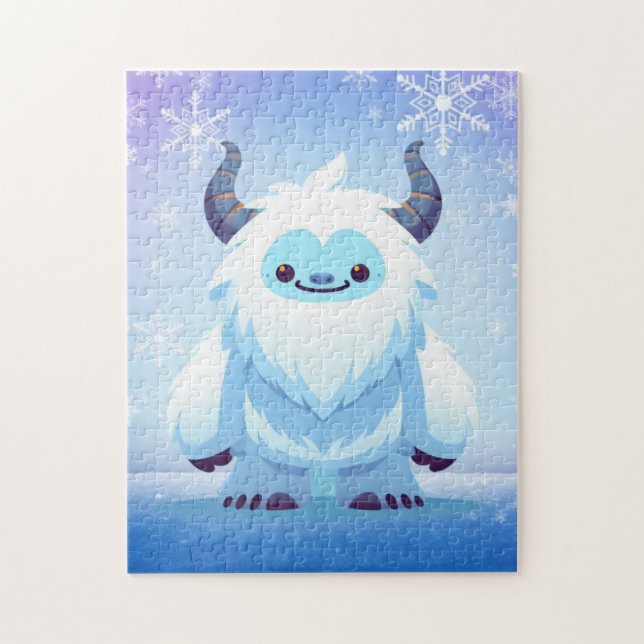 Quebra-cabeça Yeti de Natal/inverno fofo (Vertical)