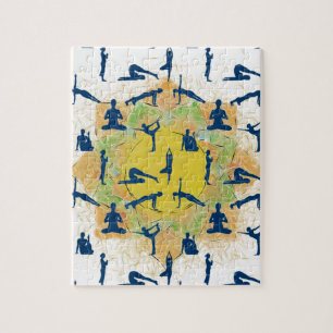 Quebra-cabeça Yoga Possui Desenho De Flor De Lotus