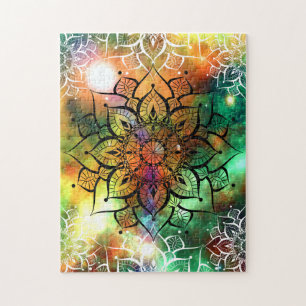 Quebra-cabeça Yoga zen da nebula de Mandala