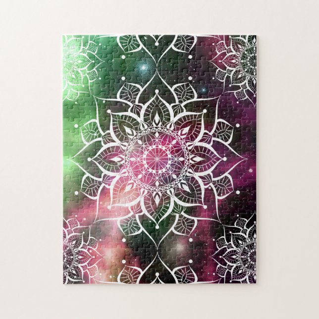 Quebra-cabeça Yoga zen da nebula de Mandala (Vertical)