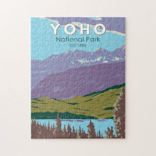Quebra-cabeça Yoho National Park Canada Viagem Art Vintage
