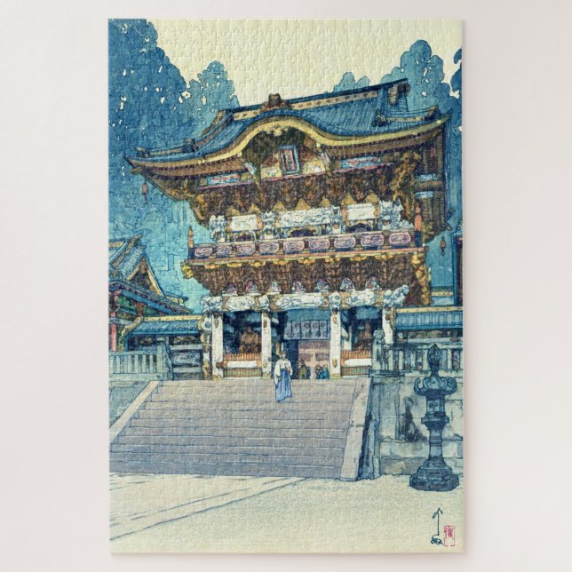 Quebra-cabeça Yomeimon Gate, Hiroshi Yoshida, Woodcut (Vertical)