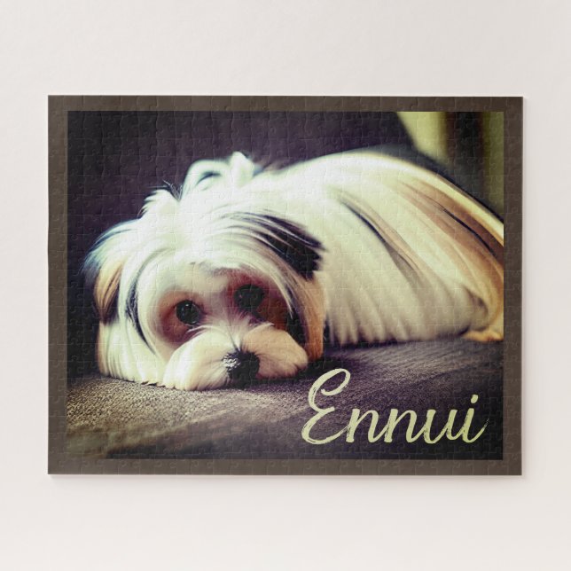 Quebra-cabeça Yorkie, Yorkshire Terrier, passando por Ennui (Horizontal)