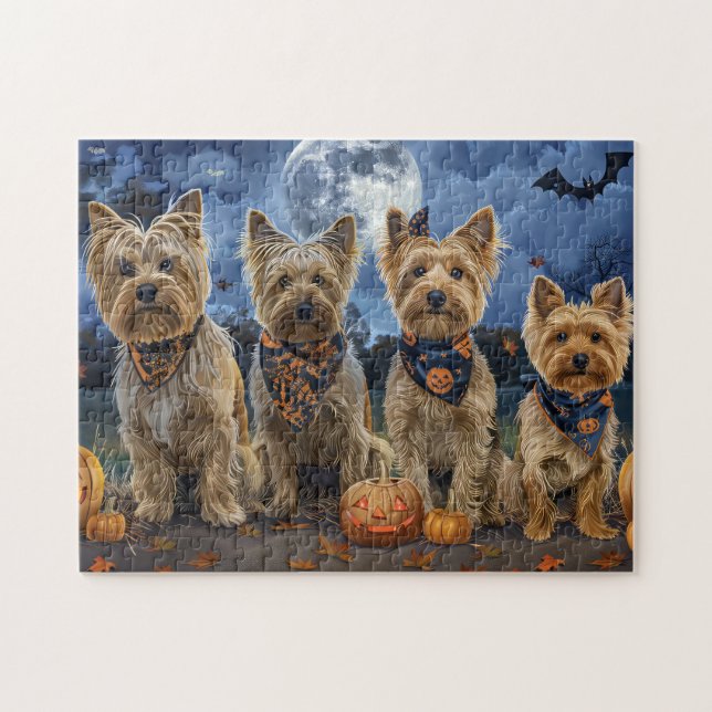 Quebra-cabeça Yorkipoo Halloween Assustador  (Horizontal)