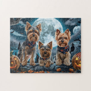 Quebra-cabeça Yorkshire Terrier Halloween Spooky