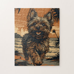 Quebra-cabeça Yorkshire-terrier na praia