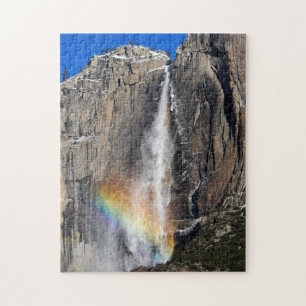Quebra-cabeça Yosemite Falls com arco-íris