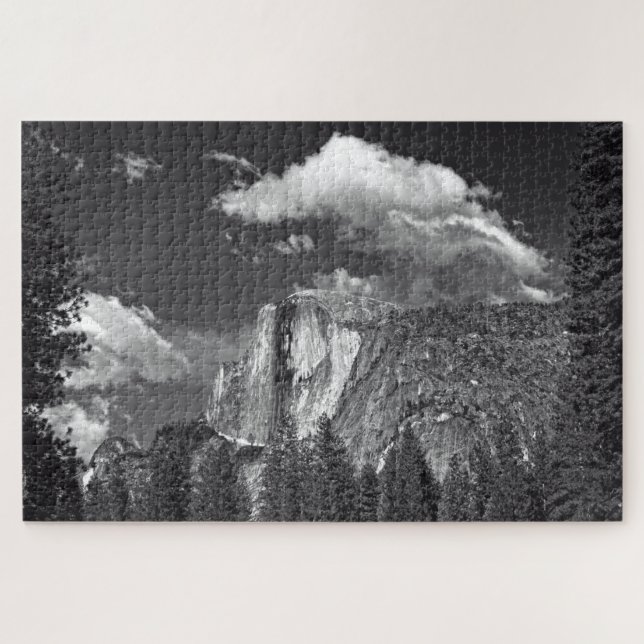 Quebra-cabeça Yosemite - Half Dome - B-n-W - 20x30 - 1014 pcs. (Horizontal)