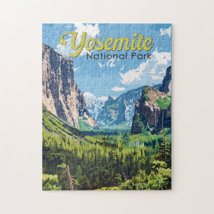 Quebra-cabeça Yosemite National Park Illustration Viagem Art