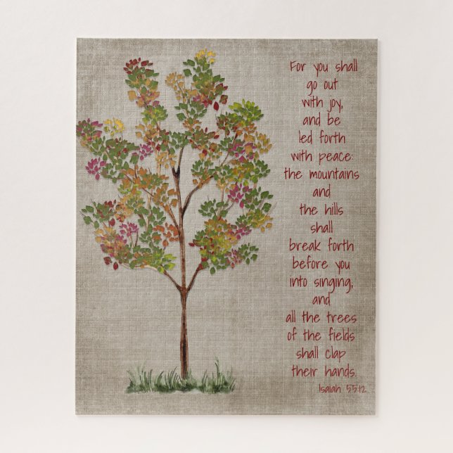 Quebra-cabeça You will go out with Joy  Isaiah 55 verse  (Vertical)