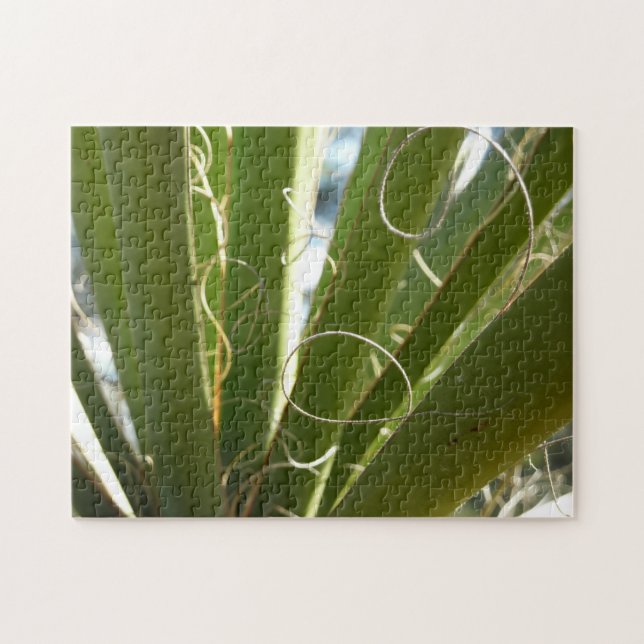 Quebra-cabeça Yucca deixa fotografia verde da natureza (Horizontal)