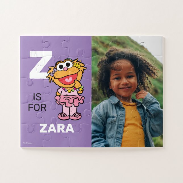 Quebra-cabeça Z personalizado é para Zoe | Foto (Horizontal)