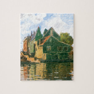 Quebra-cabeça Zaandam, canal por Claude Monet