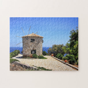 Quebra-cabeça Zakynthos Grécia Windmill Sea Island Jigsee Quebra