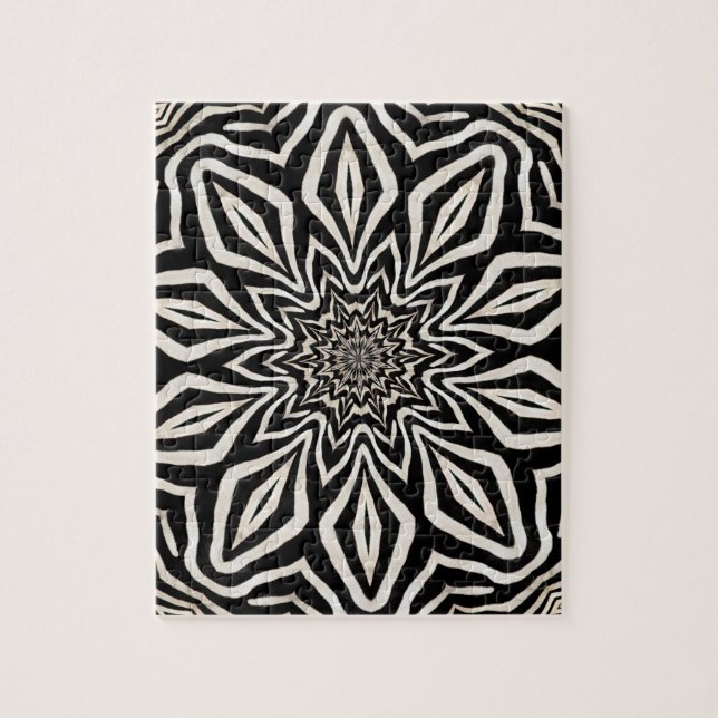 Quebra-cabeça Zebra fur Kaleidoscope Abstrato (Vertical)