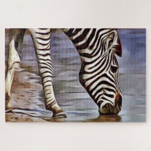Quebra-cabeça Zebra no Buraco da Água