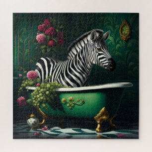 Quebra-cabeça Zebra numa Banheira