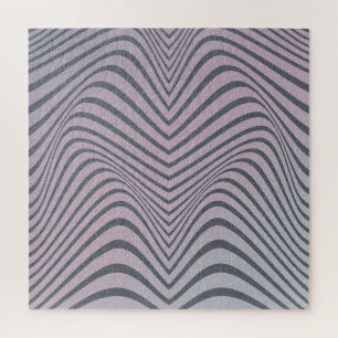 Quebra-cabeça Zebra Psicodélica: Grainy Vintage Stripes.