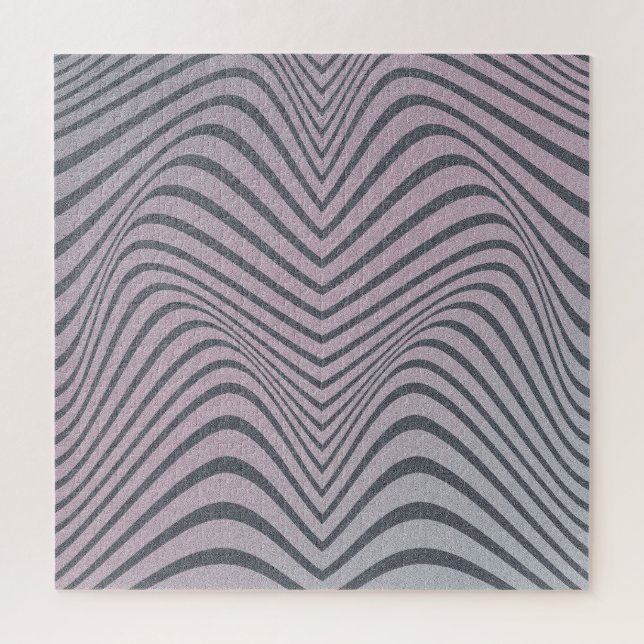 Quebra-cabeça Zebra Psicodélica: Grainy Vintage Stripes. (Vertical)