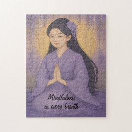 Quebra-cabeça Zen Meditation art Mindtness Yoga Purple Custom