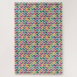 Quebra-cabeça - Zigzag multicolorido