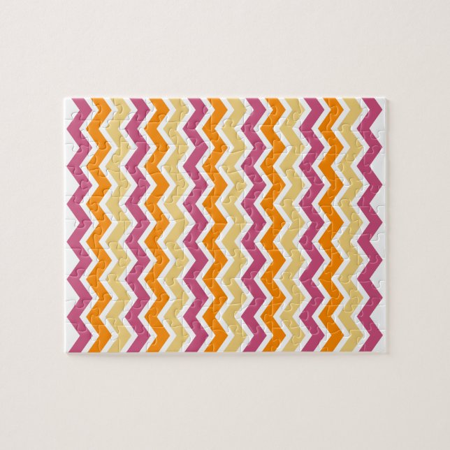 Quebra-cabeça ZigZag tribal vibrante (Horizontal)