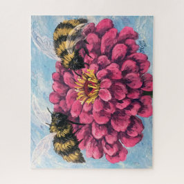 Quebra-cabeça Zinnia e Abelhas