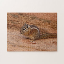 Quebra-cabeça Zion Chipmunk em Rochas Vermelhas