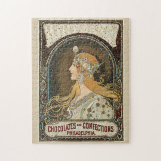 Quebra-cabeça Zodiac (1896) apresentada por Alphonse Mucha.