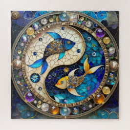 Quebra-cabeça Zodiac - Peixes Fish Yin e Yang