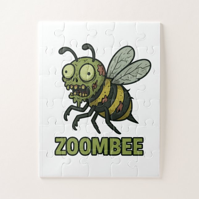 Quebra-cabeça Zoombee - Design de Cartoon Zombie Bee Engraçado (Vertical)