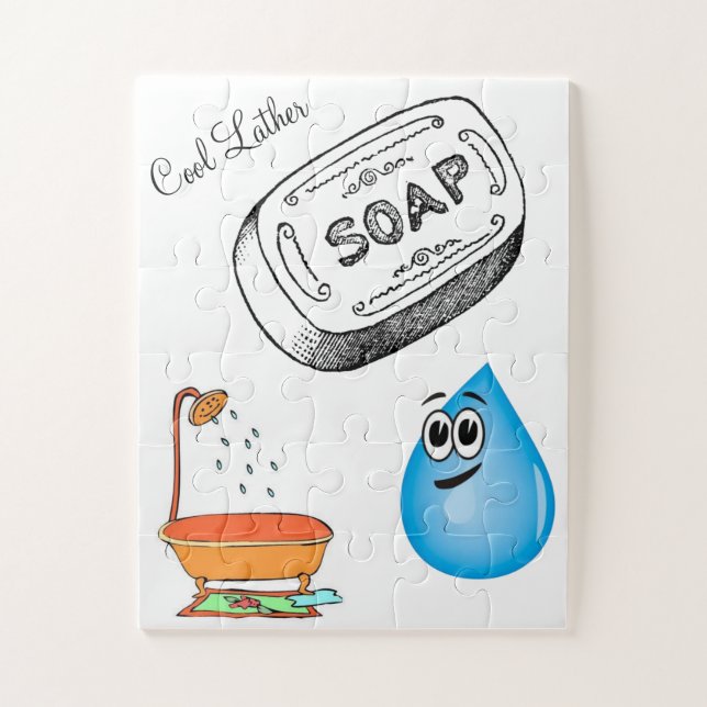 Quebra-cabeças Banheiro Espuma Legal (Vertical)