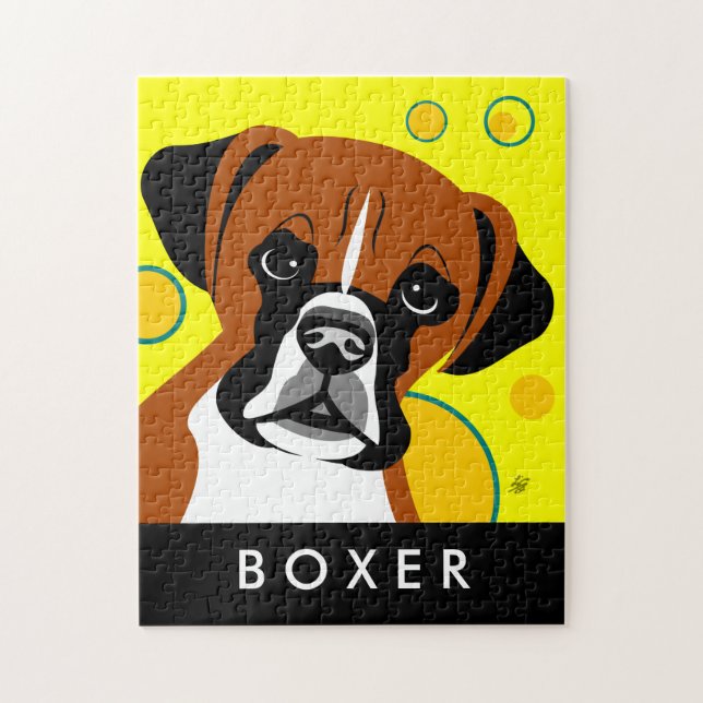 Quebra-cabeças Contemporâneos do Cão Boxer (Vertical)