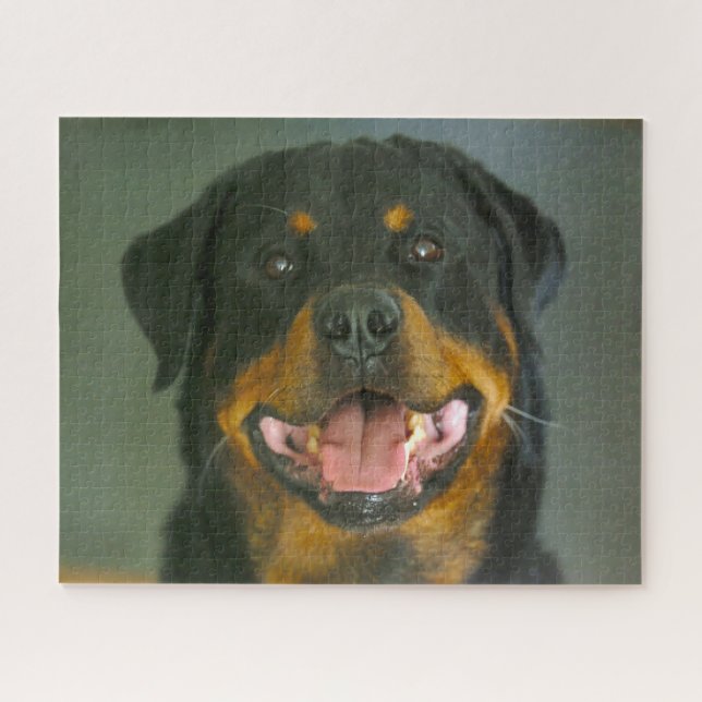 Quebra-cabeças de Cães Rottweiler. (Horizontal)