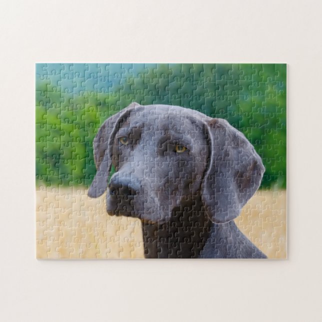 Quebra-cabeças de Cães Weimaraner. (Horizontal)