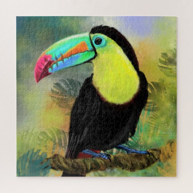 Quebra-cabeças de Tucano Tropical (Vertical)