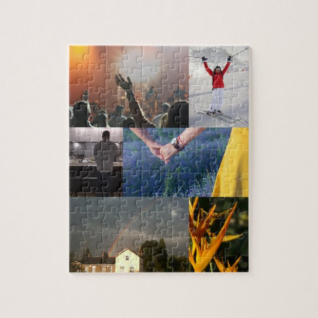 Quebra-cabeças Personalizados de Colagem de Fotos  (Vertical)