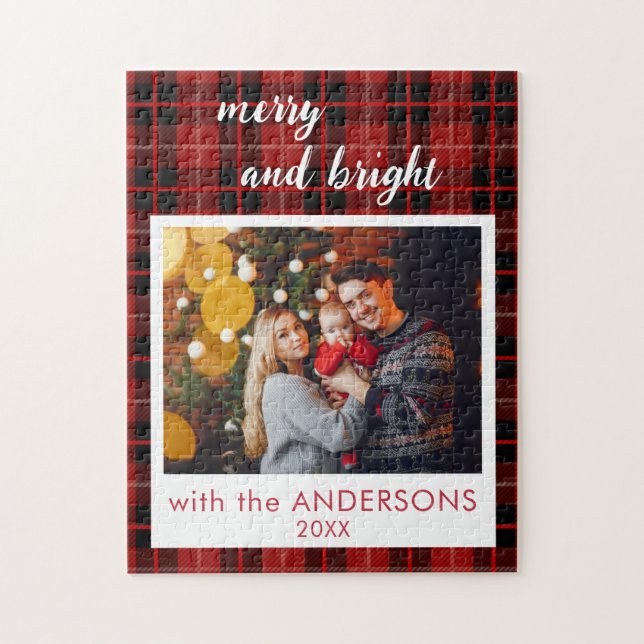 Quebra-cabeças Personalizados de Natal Alegre e Br (Vertical)