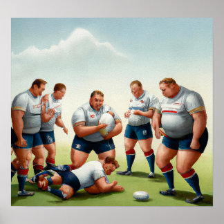 Quebra de lesões - Impressão de Arte de Rugby