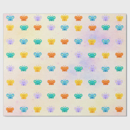 Quebra de presente da borboleta Pastel - Papel de