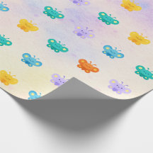 Quebra de presente da borboleta Pastel - Papel de