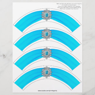 Quebra do Cupcake Glitz e Glam - Aqua