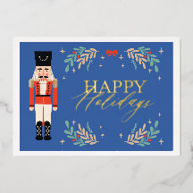 Quebra-Nozes Caprichoso Feliz Natal Azul Marinho