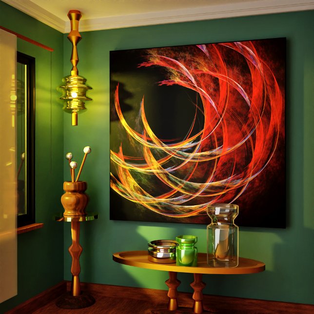 Quebrando a Impressão da Canvas de Abstrato (Breaking the Circle Abstract Wrapped Canvas Print)