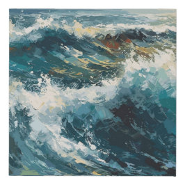 Quebrando a pintura das ondas de praia