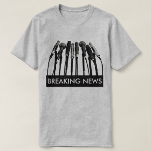 Quebrando Camisa de Microfone de Notícias