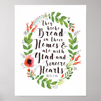 Quebraram pão no Impressão de Arte Homens