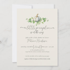 Queda Abóbora Chá de fraldas Gênero Convite Neutro