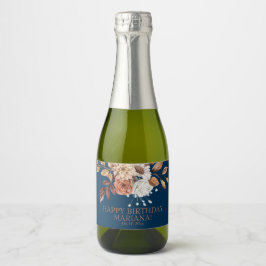 Queda Aquarela Marinho Floral Festa de aniversário